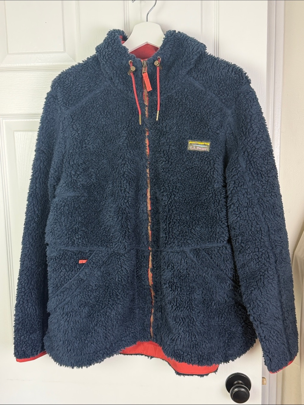 L.L.Bean women’s mountain pile fleece hoodie jacket size XL